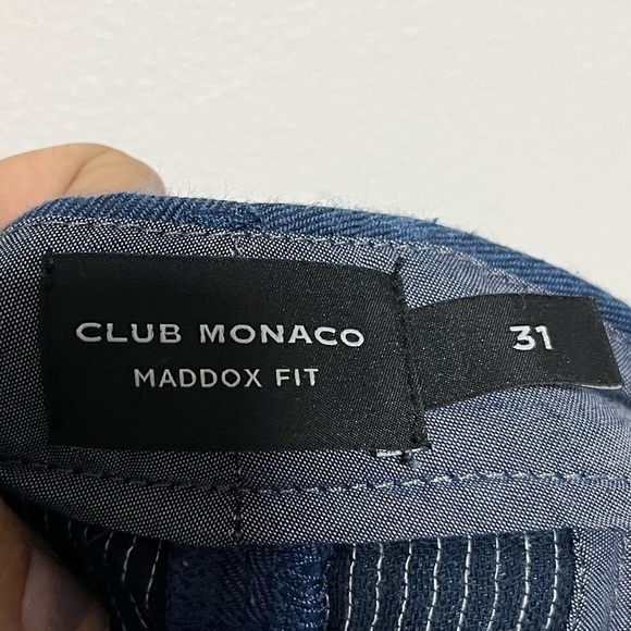 Club Monaco Maddox Fit Men’s Blue Linen-Blend Shorts Size 31 - Classic - Picture 3 of 10